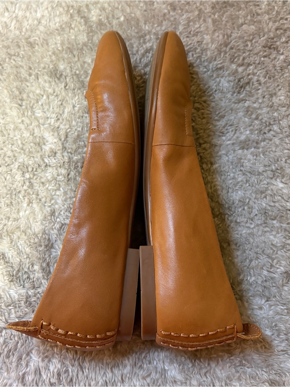 Lucky Brand Cognac Leather Ballet Flats - Picture 5 of 11
